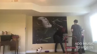 Star Wars wall decal time lapse with music