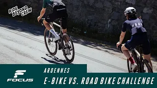 E-bike vs. road bike challenge on a classic climb in the Ardennes