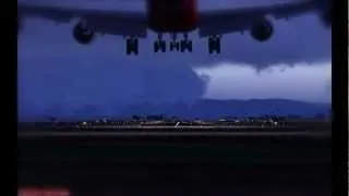FS2004 747-8 Landing In Seattle-Tacoma Intl