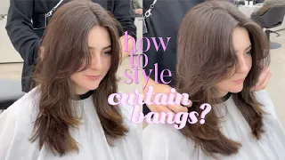 HOW TO STYLE CURTAIN BANGS ✨ | Hair Tutorial | USFIN | Sydney Hairdresser