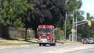 Toronto Fire Rescue 441 and Aerial 441 Responding For a Water Problem