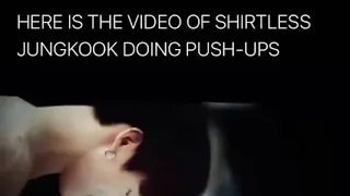 [BTS] break the silence JUNGKOOK SHIRTLESS DOING PUSH UP