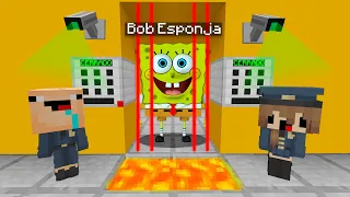 ¡BEBE NOOBSI ENCERRÓ A BOBESPONJA EN LA PRISIÓN NOOB 😱👮🏻  | CÁRCEL BEBE NOOBSI MINECRAFT TROLL!