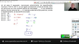 MABA CONCURSOS  -   CORRENTE ELÉTRICA E RESISTÊNCIA  - POLÍCIA CIVIL - SP 2023 - Com prof. Cristiano