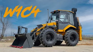 W1C4 Экскаватор-погрузчик Yuchai 4WD Н-образная опора с боковым смещением Backhoe Loader clip - 1