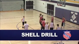 Man to Man defense: 4 on 4 shell drill