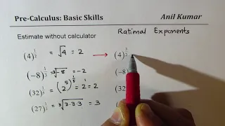 Evaluate Decimal and Rational Exponents without Calculator