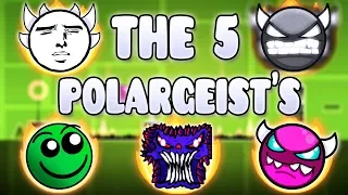 "THE 5 POLARGEIST" !!! - GEOMETRY DASH BETTER & RANDOM LEVELS