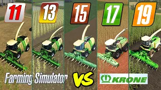 Which is the best? Forage Harvesting with KRONE BIG X -Farming Simulator 11 vs 13 vs 15 vs 17 vs 19