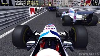 F1 1994 | Paul Belmondo Onboard | Monte Carlo, Monaco Race | Pacific Ilmor | F1 Challenge