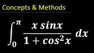 integrate 0 to pi '(xsinx)/(1+cos^2x) dx  || Evaluate `int_(0)^(pi)(xsinx)/((1+cos^(2)x))dx`.
