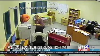 Video of inmate taking hostage at Arizona prison released