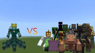 Trident Tyrant vs Mutant Beasts and More Mutant Creatures - Minecraft Mob Battle