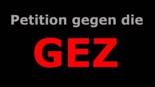 Petition gegen die GEZ