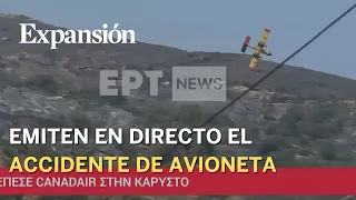 Terrible accidente de una avioneta contraincendios en Grecia