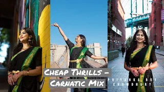 Cheap Thrills Dance - Desi Style | Carnatic Mix | Indian Classical Dance | Brooklyn Bridge  New York