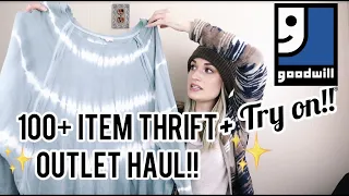 EPIC 100+ Item Goodwill & Family Thrift Center Outlet Thrift Haul (& Try On!) to Resell on Poshmark!