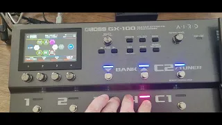 boss gx-100 amp and fx switching