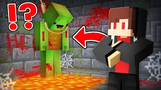 JJ DARK kidnapped Mikey in Minecraft Challenge - Maizen JJ and Mikey