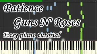 Patience - Guns N' Roses - Very easy and simple piano tutorial synthesia planetcover