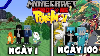 MÌNH SINH TỒN 100 NGÀY TRONG MINECRAFT SIÊU PIXELMON CÙNG THẰNG BẠN THÂN !!!