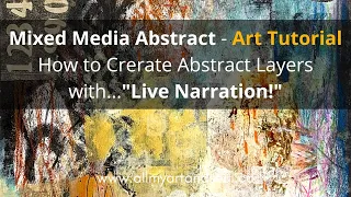 Intuitive Art Journaling - How to Create Abstract Layers! - #intuitiveart - Live Narration!