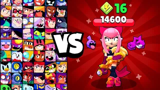 MELODIE vs ALL BRAWLERS! With 16 POWER-UPs! | Brawl Stars