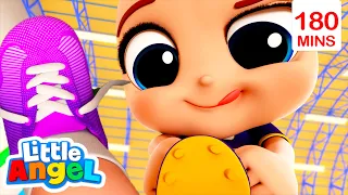 Help Me Tie My Shoes | Little Angel | Sing Along for Kids | Moonbug Kids Express Yourself!