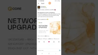 #Coredao network upgrade ! did you upgrade your #sathosi app ? free rewards #airdrop and #giveaway