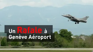 Passage bas (low pass) d'un Rafale au-dessus de Genève Aéroport