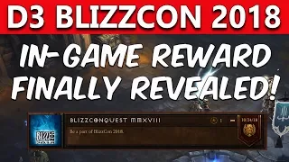 Diablo 3 Blizzcon 2018 - In Game Reward FINALLY REVEALED! For Virtual Ticket Holders & Attendees