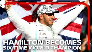 Lewis Hamilton Celebrates Winning His SIXTH World Title | 2019 United States Grand Prix