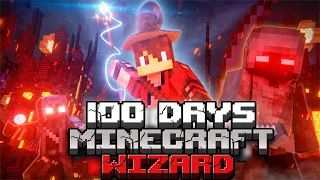 I Survived 100 Days as a WIZARD in Hardcore Minecraft