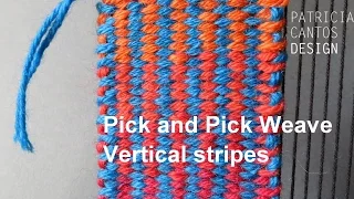 Weave vertical stripes - Weaving lesson for beginners