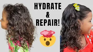 Kids Curly Hair Routine!! How To Wash, Condition & Detangle Matted Hair 😍