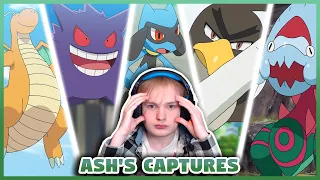 Every Ash Ketchum Pokemon Journeys Capture REACTION (Ash Catches Dracovish, Riolu & More!)