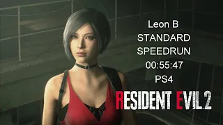 RESIDENT EVIL 2 REMAKE Leon B Standard Speedrun in 00:55:47 PS4 JUL/22/2019