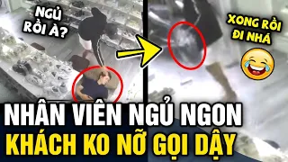 Đi mua giày gặp nhân viên 'ĐANG NGỦ NGON', thanh niên có pha xử lý 'TỰ NHIÊN NHƯ Ở NHÀ' | Tin 3 Phút