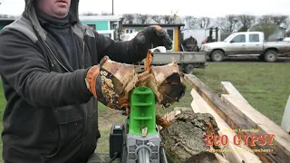 new toys!! 5 ton log spiltter can i break it ! eco gypsy