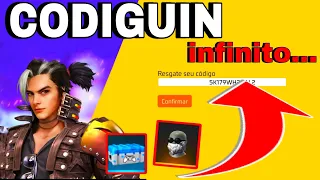 NOVO CODIGUIN INFINITO FREE FIRE! COMO PEGAR O NOVO CODIGUIN ( BARBINHA ) Entre OUTROS