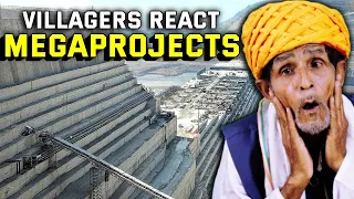 Watch Villagers' Minds Get Blown as They Discover Epic Megaprojects from Around the Globe ! Tribal