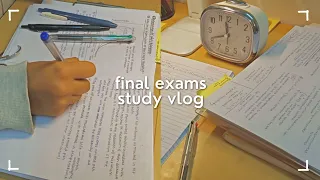 Final exams study vlog | lots of studying & productive days ☁️