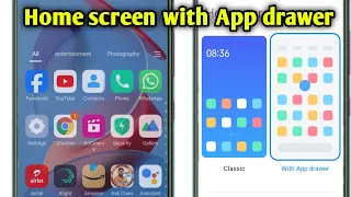 Home screen with app drawer 2024