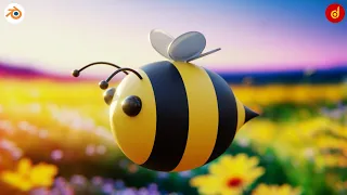 Honey Bee in Blender | Honey Bee in Blender Modeling | Honey Bee in Blender 3D Modeling