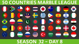 50 Countries Marble Race League Season 32 Day 8/10 Marble Race in Algodoo