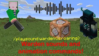 Warden Sounds and Animations Commands in Minecraft!