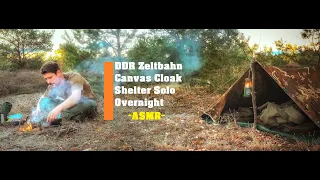 DDR NVA Zeltbahn Canvas Cloak Shelter Solo Overnight ASMR