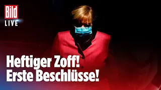 🔴  CORONA GIPFEL: Merkel: „Ergebnisse sind nicht hart genug, um Unheil abzuwenden“ | BILD LIVE