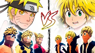 🔥 NARUTO vs MELIODAS evolutions in TABS | Totally Accurate Battle Simulator