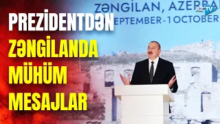 Prezident  Zəngilanda 2-ci Azərbaycan Milli Şəhərsalma Forumunun açılış mərasimində çıxış edib